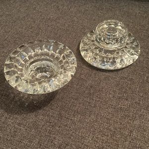 Pair of 2 Glass Candle Holders